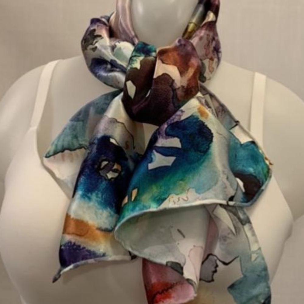 Charmeuse Silk Long Scarf
